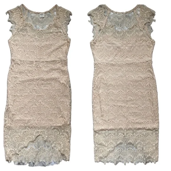 Free People - Intimately Free - Sleeveless Lace Bodycon Style - Size M - Beige - Picture 3 of 15
